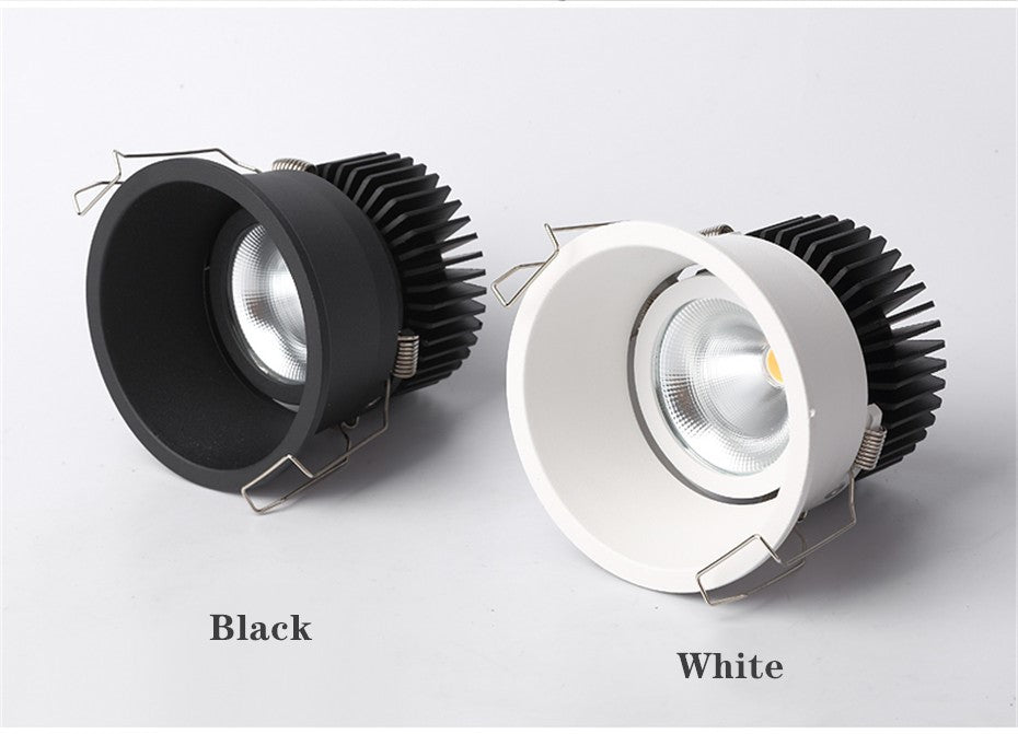 Narrow Side Downlight Embedded Led Ceiling Downlight Anti glare Recessed Ceiling Lamp Lighting 5W 7W 12W Dimmable For Home Room