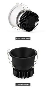 Narrow Side Downlight Embedded Led Ceiling Downlight Anti glare Recessed Ceiling Lamp Lighting 5W 7W 12W Dimmable For Home Room