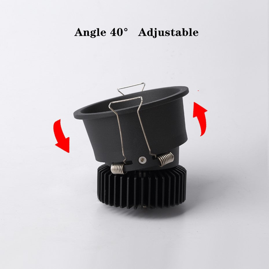 Narrow Side Downlight Embedded Led Ceiling Downlight Anti glare Recessed Ceiling Lamp Lighting 5W 7W 12W Dimmable For Home Room