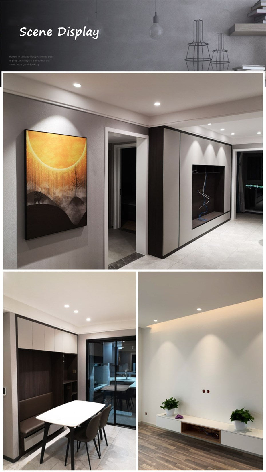 Narrow Side Downlight Embedded Led Ceiling Downlight Anti glare Recessed Ceiling Lamp Lighting 5W 7W 12W Dimmable For Home Room