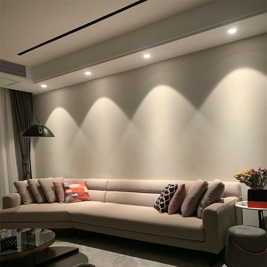 Narrow Side Downlight Embedded Led Ceiling Downlight Anti glare Recessed Ceiling Lamp Lighting 5W 7W 12W Dimmable For Home Room