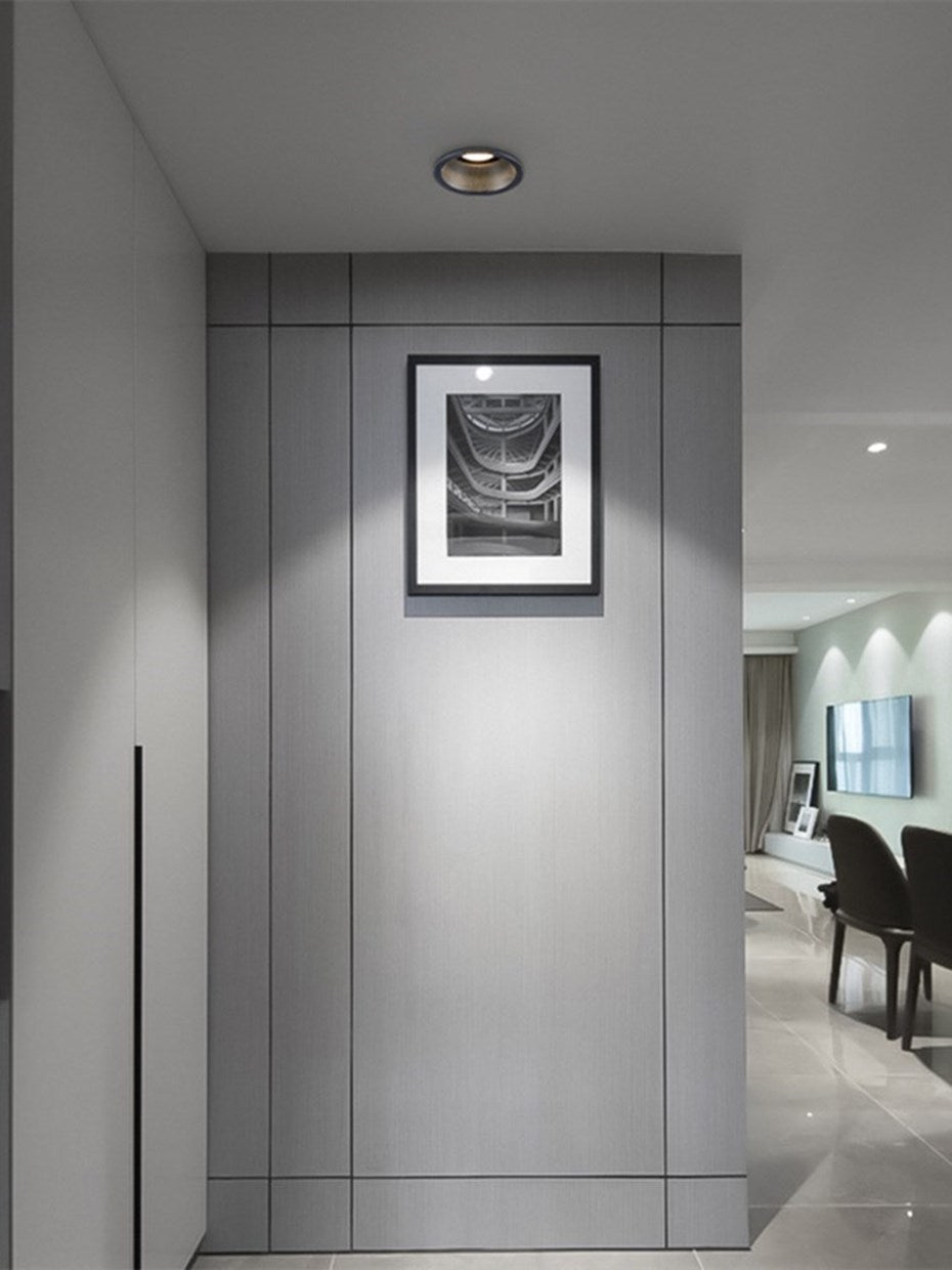 Narrow Side Downlight Embedded Led Ceiling Downlight Anti glare Recessed Ceiling Lamp Lighting 5W 7W 12W Dimmable For Home Room