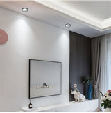 Narrow Side Downlight Embedded Led Ceiling Downlight Anti glare Recessed Ceiling Lamp Lighting 5W 7W 12W Dimmable For Home Room