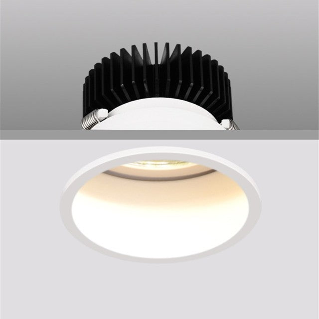 Narrow Side Downlight Embedded Led Ceiling Downlight Anti glare Recessed Ceiling Lamp Lighting 5W 7W 12W Dimmable For Home Room
