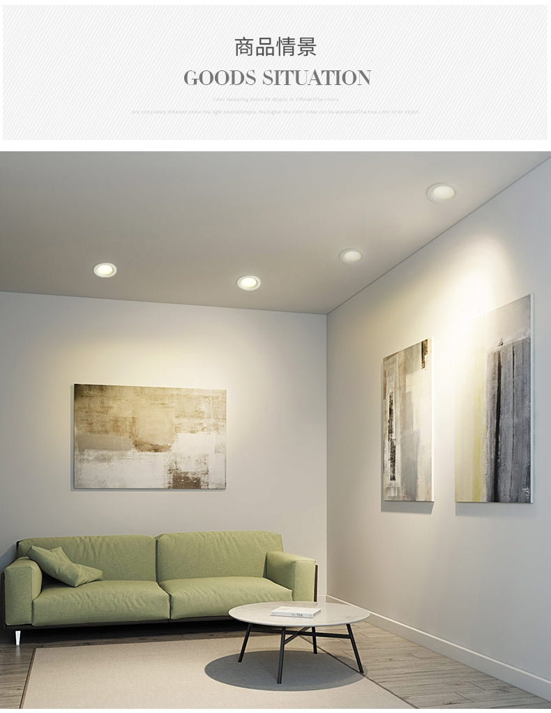 Dimmable 110V 220V Round Recessed LED Ceiling Lsmp Spot Light Downlight 3W 5W 7W 12W Cold/Warm white For Indoor Lighting