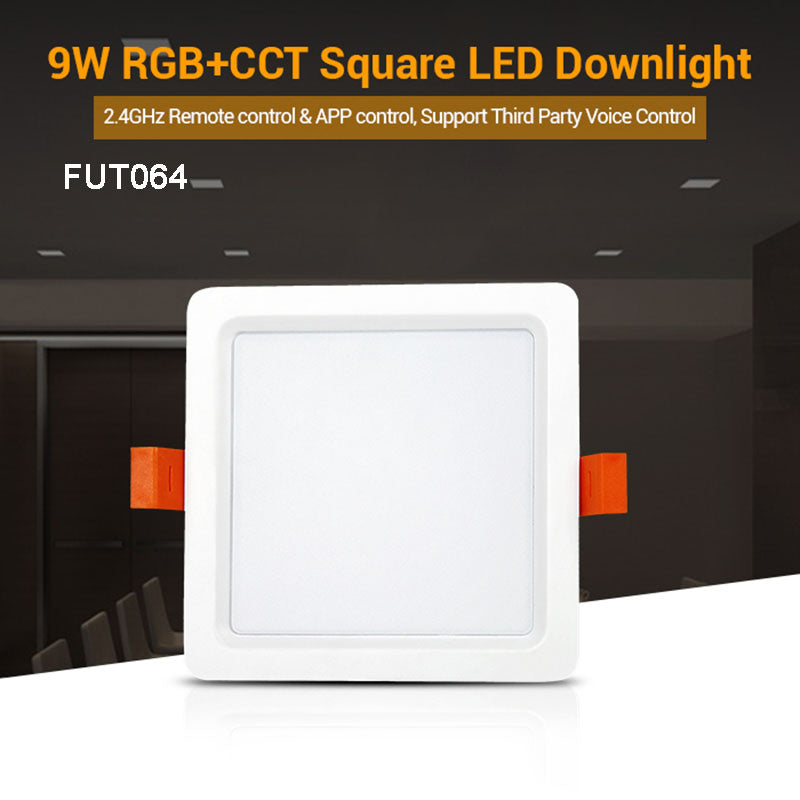Miboxer 9W Square RGB+CCT LED Downlight FUT064 spotlight ceiling lamp 2.4G Remote APP Control