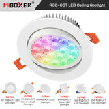 Miboxer 9W Square RGB+CCT LED Downlight FUT064 spotlight ceiling lamp 2.4G Remote APP Control