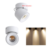 Surface Mounted Round 360 Angle Adjustable Led Ceiling Downlight 90 Degrees Nordic Spot Light for Indoor Foyer,Living  Room