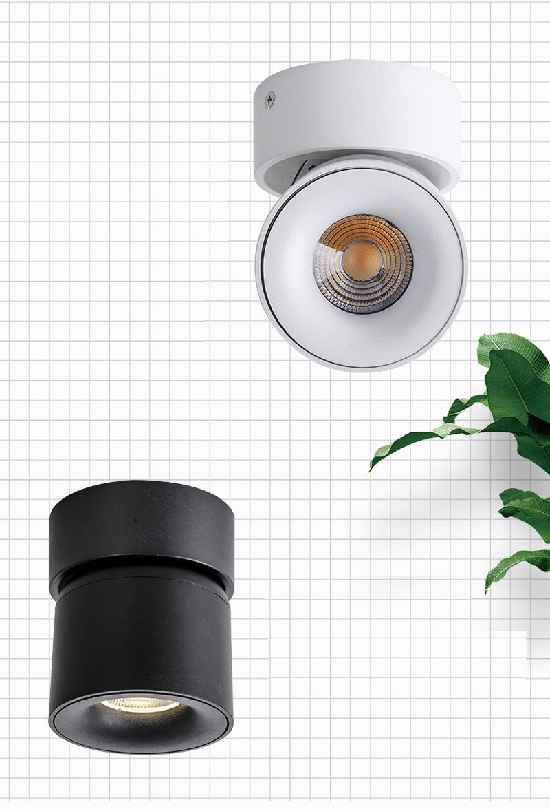 Surface Mounted Round 360 Angle Adjustable Led Ceiling Downlight 90 Degrees Nordic Spot Light for Indoor Foyer,Living  Room