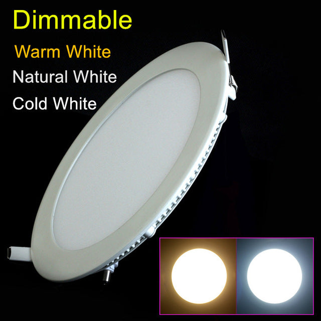 Dimmable LED Downlight Ceiling Panel Light with driver AC110V/220V 3W/4W/6W/9W/12W/15W Recessed LED Ceiling Down Light