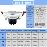 Recessed Led Downlight Light 5W 7W 10W 15W COB Ceiling Spot Light 220V LED Spot Round Recessed Lamp For Indoor Lighting