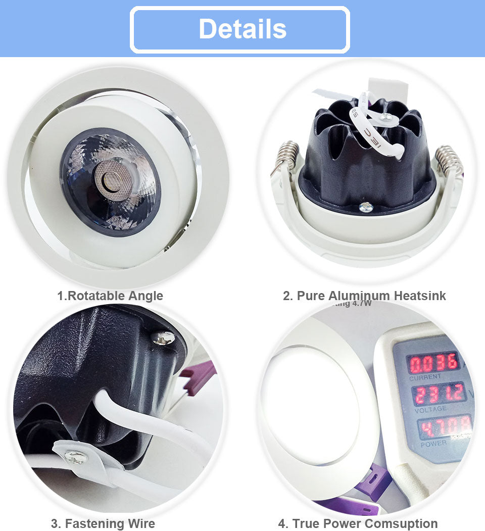 Recessed Led Downlight Light 5W 7W 10W 15W COB Ceiling Spot Light 220V LED Spot Round Recessed Lamp For Indoor Lighting