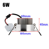 LED Recessed Ceiling Downlight Cool Warm Natural White 6W Panel Lamp 220V 110V with Driver Down Light Spotlights for Home Hotel
