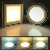 LED Ceiling Tricolor  Lights Downlight  Frosted  Lens, 220V 5W Anti-glare and Scratch Resistant FOR  Indoor Lighting