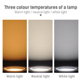 LED Ceiling Tricolor  Lights Downlight  Frosted  Lens, 220V 5W Anti-glare and Scratch Resistant FOR  Indoor Lighting