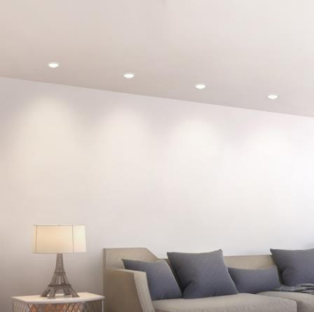 LED Ceiling Tricolor  Lights Downlight  Frosted  Lens, 220V 5W Anti-glare and Scratch Resistant FOR  Indoor Lighting