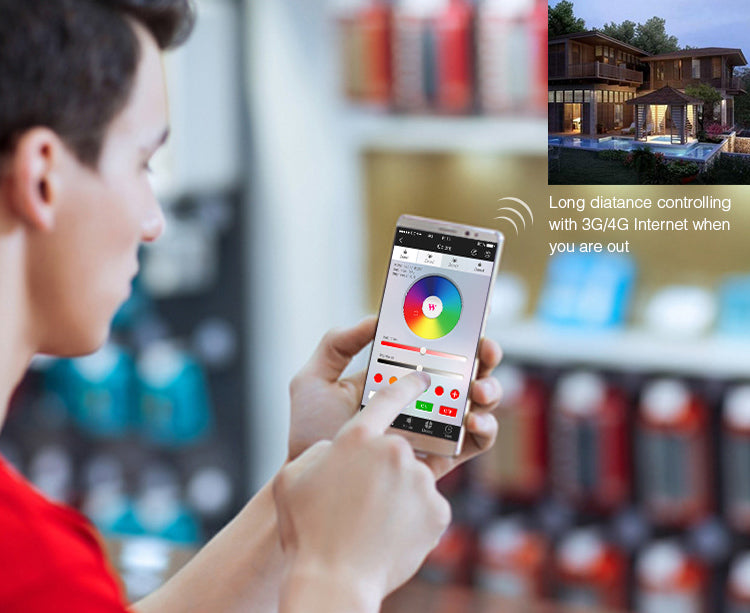 MiBoxer FUT064 9W RGB+CCT Square Led Downlight Color temperature Brightness Adjustable Wireless WIFI APP Control 100-240V 720LM