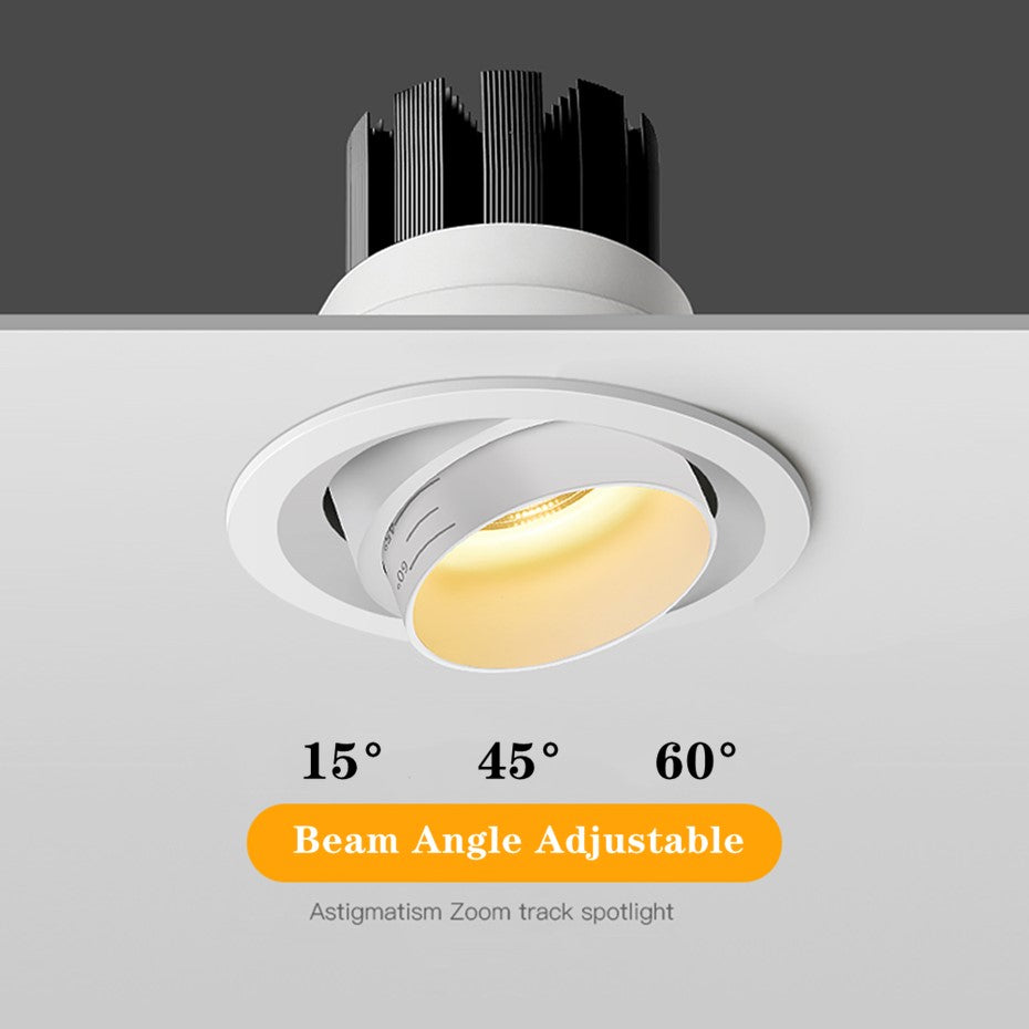 15/45/60 Degrees Focusable LED Downlight 5W 10W 15W Round Recessed Lamp AC110V 220V LED Down Light Ceiling Recessed Spot Light