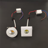 Ceiling downlight dimmable white body recessed 3w COB spot lights cool white warm white 4000K for decoration indoor 110v 220v