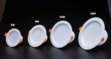 HY High Quality LED Downlight 5W 9W 12W 18W Round Recessed Lamp 220V 230V 240V Led Bulb Bedroom Kitchen Indoor LED Spot Lighting