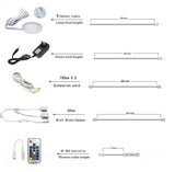 Home Kitchen Furniture Decoration Lighting RGB LED Downlight 4x2W Under Cabinet Spotlight + RF Remote Control + Adapter High Quality