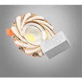 European Spiral Gold Powder White Resin Led Downlights 5W 7W 8Cm HOLE Living Room Restaurant Loft Corridor Embedded Spot Lamp