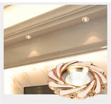 European Spiral Gold Powder White Resin Led Downlights 5W 7W 8Cm HOLE Living Room Restaurant Loft Corridor Embedded Spot Lamp