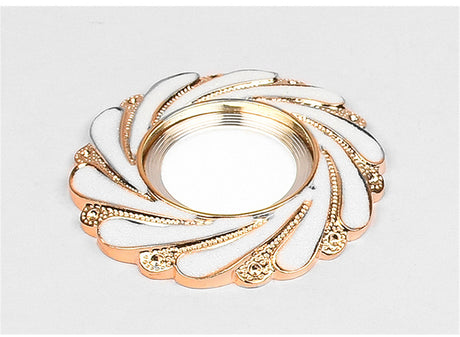 European Spiral Gold Powder White Resin Led Downlights 5W 7W 8Cm HOLE Living Room Restaurant Loft Corridor Embedded Spot Lamp