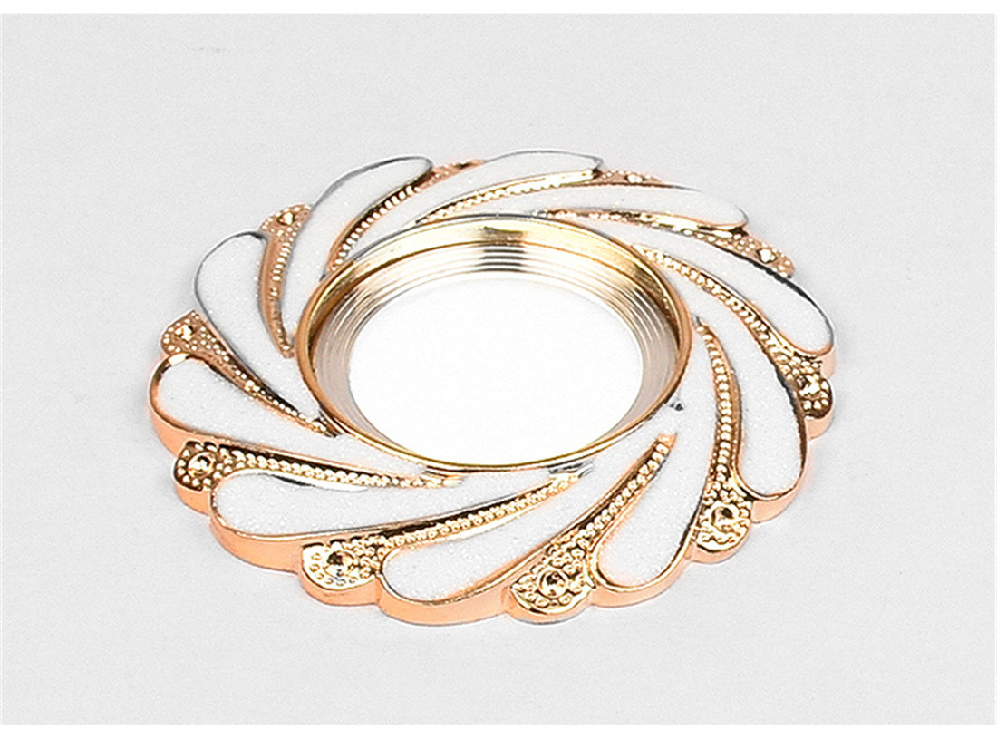 European Spiral Gold Powder White Resin Led Downlights 5W 7W 8Cm HOLE Living Room Restaurant Loft Corridor Embedded Spot Lamp