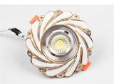 European Spiral Gold Powder White Resin Led Downlights 5W 7W 8Cm HOLE Living Room Restaurant Loft Corridor Embedded Spot Lamp