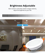 Benexmart ZigBee 3.0 Led Recessed Ceiling Light Support Downlight RGBCW 3.5 Inch 12w Alexa Google Home Smart things App Control