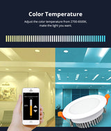 Benexmart ZigBee 3.0 Led Recessed Ceiling Light Support Downlight RGBCW 3.5 Inch 12w Alexa Google Home Smart things App Control