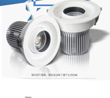 Round Downlights Led Spot Double Warm White Cold White 12W 15W 20W COB Adjustable 5pcs/lot Embedded Cattle Eye Lamp AC90-265V