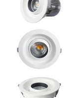 Round Downlights Led Spot Double Warm White Cold White 12W 15W 20W COB Adjustable 5pcs/lot Embedded Cattle Eye Lamp AC90-265V