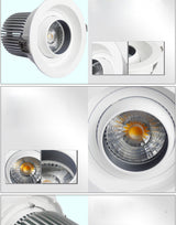 Round Downlights Led Spot Double Warm White Cold White 12W 15W 20W COB Adjustable 5pcs/lot Embedded Cattle Eye Lamp AC90-265V