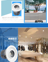 Round Downlights Led Spot Double Warm White Cold White 12W 15W 20W COB Adjustable 5pcs/lot Embedded Cattle Eye Lamp AC90-265V