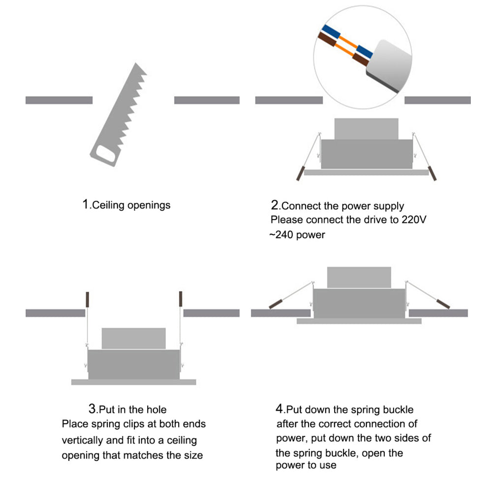 Led Down Light Lamp Downlights 3W 5W AC 220V 230V 240V 3000k 4500K 6000K Kitchen Living Room Indoor Recessed Lighting Spotlights