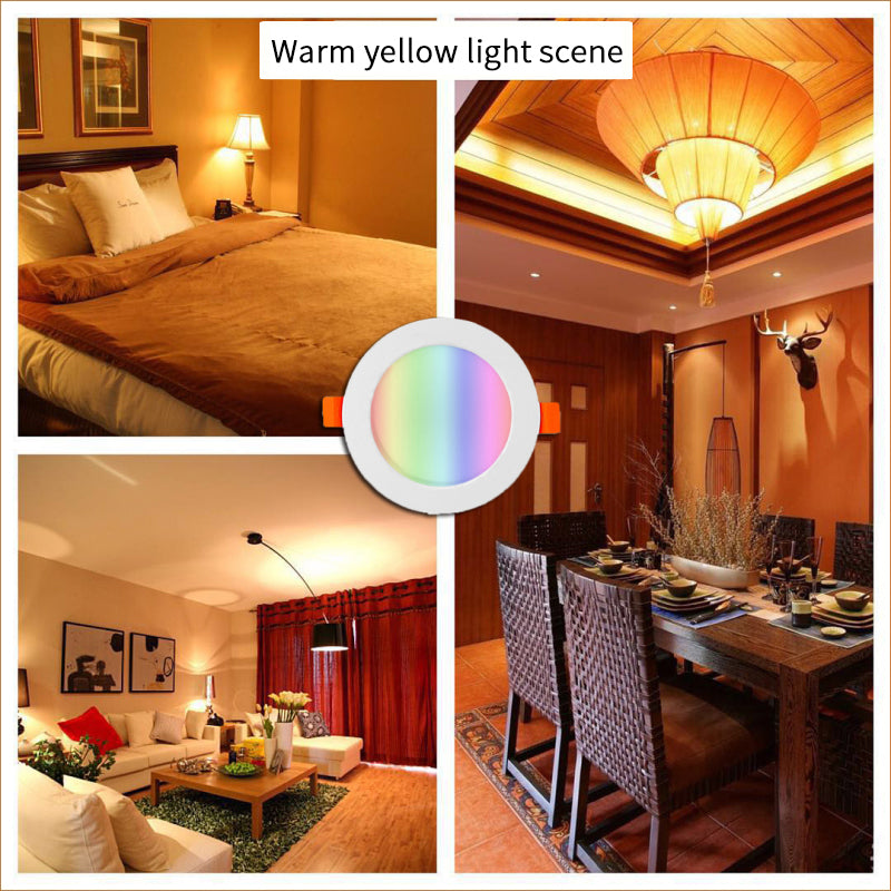 Tuya Zigbee RGB LED Downlight Smart Spot Ceiling Light Music Rhythm Smart Gateway Voice Control By Alexa Google Smart Home