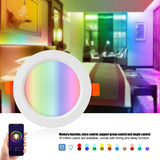 Tuya Zigbee RGB LED Downlight Smart Spot Ceiling Light Music Rhythm Smart Gateway Voice Control By Alexa Google Smart Home
