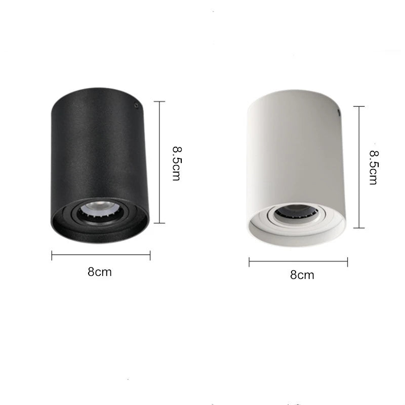 Surface Mounted Ceiling Downlight with 9W 12W 15W GU10 Bulb Replaceable LED Spot Light AC85-265V Warm/Natural/Cold White