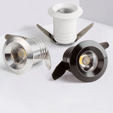 Mini Spot 1W LED Recessed Downlight White/Black/Grey Cabinet Light Recessed Ceiling Spot Light Embedded Down Light