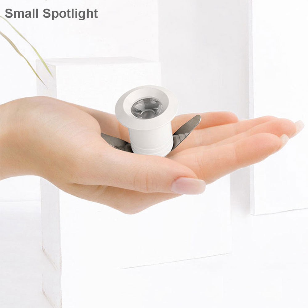Mini Spot 1W LED Recessed Downlight White/Black/Grey Cabinet Light Recessed Ceiling Spot Light Embedded Down Light