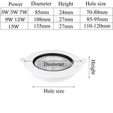 Dimmable LED Downlight 3w 5w 7w 10w 12w 15w Recessed Ceiling Lamp 90 Degree Rotation spot lights AC 220V 110V Indoor LED Bulb
