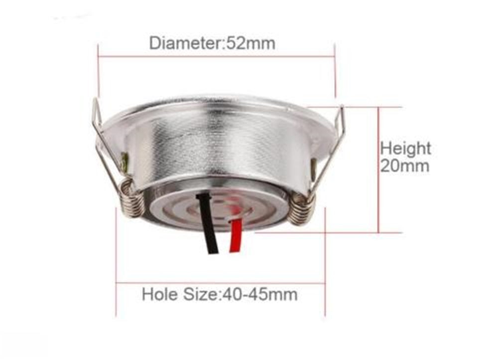 Mini LED Recessed COB Ceiling Light Downlight Bulb 3W 85V-265V High Power 5Pcs 2.04inch Lamps Indoor Lighting Office Shop Decor