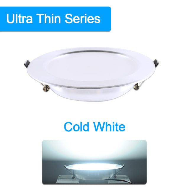 GreenEye LED Downlight 3w 5w 7w 9w 12w 18w AC 220V 240V Aluminum Ultra-thin downlight Round Recessed Spot Lighting Indoor Ceiling