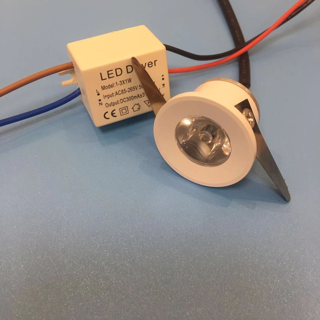 LED Mini Cabinet Downlight 3w Diameter 31mm Ca 230v White Frame Recessed Ceiling No Flicker Spot