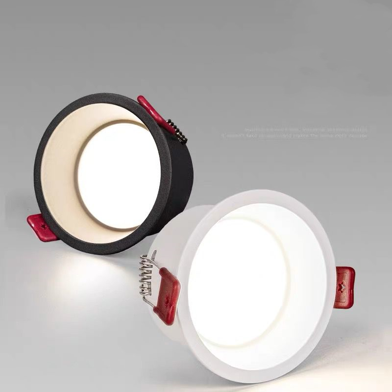 LED Recessed Downlight 7W 9W 12W 15W Round White Led Ceiling Spot Light AC220V Dimmable Anti-Glare Indoor Background