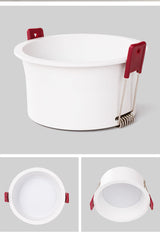 LED Recessed Downlight 7W 9W 12W 15W Round White Led Ceiling Spot Light AC220V Dimmable Anti-Glare Indoor Background