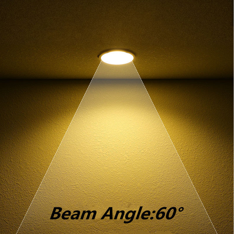 LED Recessed Downlight 7W 9W 12W 15W Round White Led Ceiling Spot Light AC220V Dimmable Anti-Glare Indoor Background