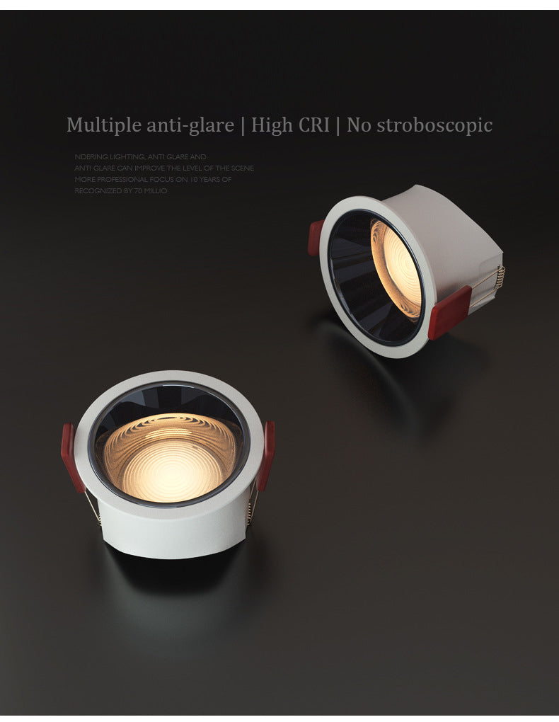 Deep Anti-glare Spotlight Led Ceiling Light Living Room Embedded LED Lighting Narrow Side Wall Washer Lights Home COB Downlight